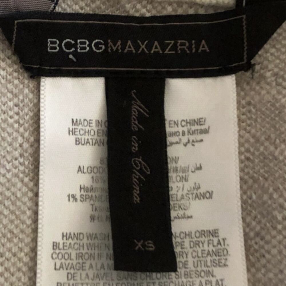 BCBGMaxAzria White Cream Stretch Jacket Front Zip Asymmetrical Hem Women’s XS - Picture 4 of 13